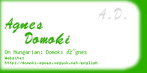 agnes domoki business card